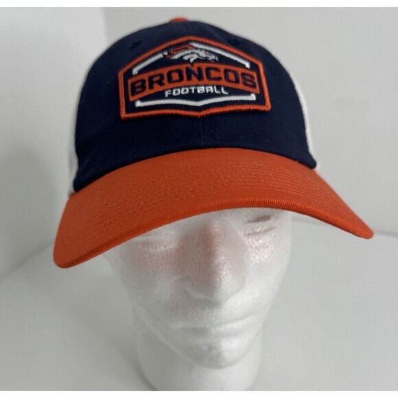 DENVER BRONCOS NFL Snapback Mesh Trucker Hat Cap Patch Fanatics - Picture 1 of 8